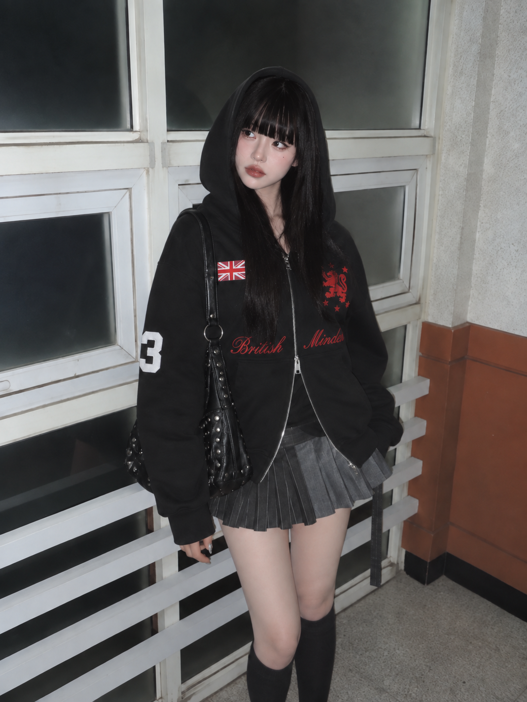 カレッジロゴジップアップパーカー