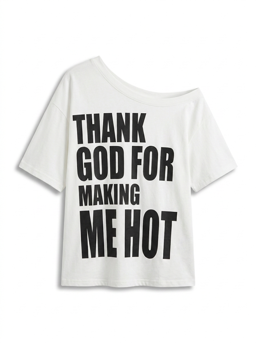 ビッグロゴグラフィックワンショルダーTシャツ