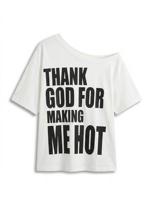 ビッグロゴグラフィックワンショルダーTシャツ