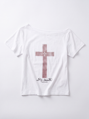 グラフィッククロスプリントTシャツ
