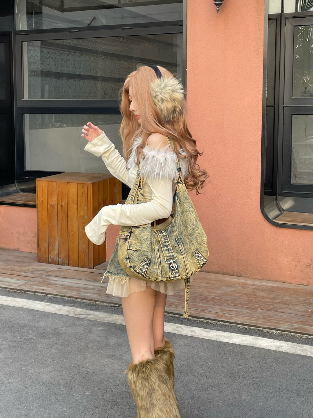 ヴィンテージデニムショルダーバッグ