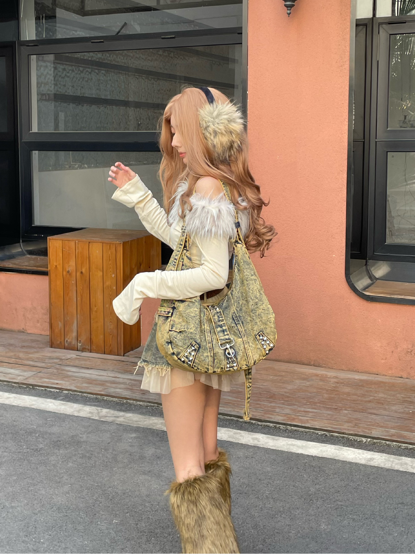 ヴィンテージデニムショルダーバッグ