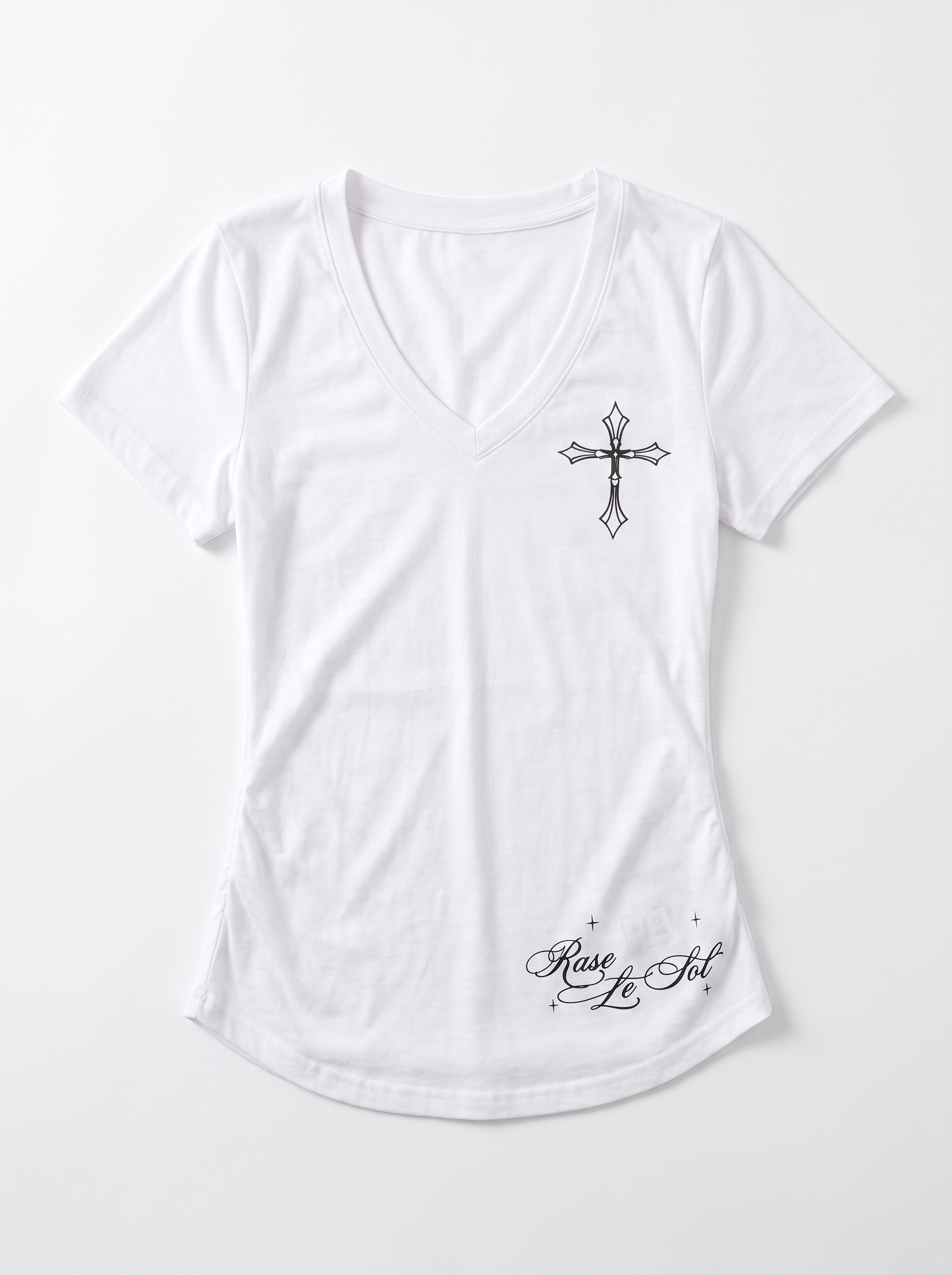 Y2KゴシッククロスロゴTシャツ