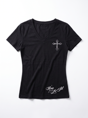 Y2KゴシッククロスロゴTシャツ