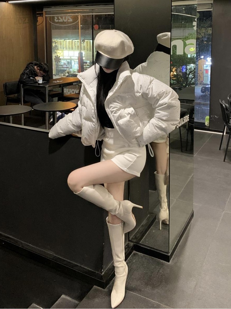 ラインストーンショートダウン