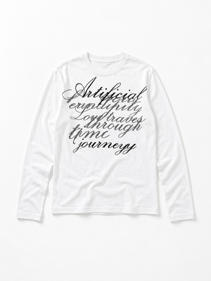 カリグラフィーロゴロングTシャツ
