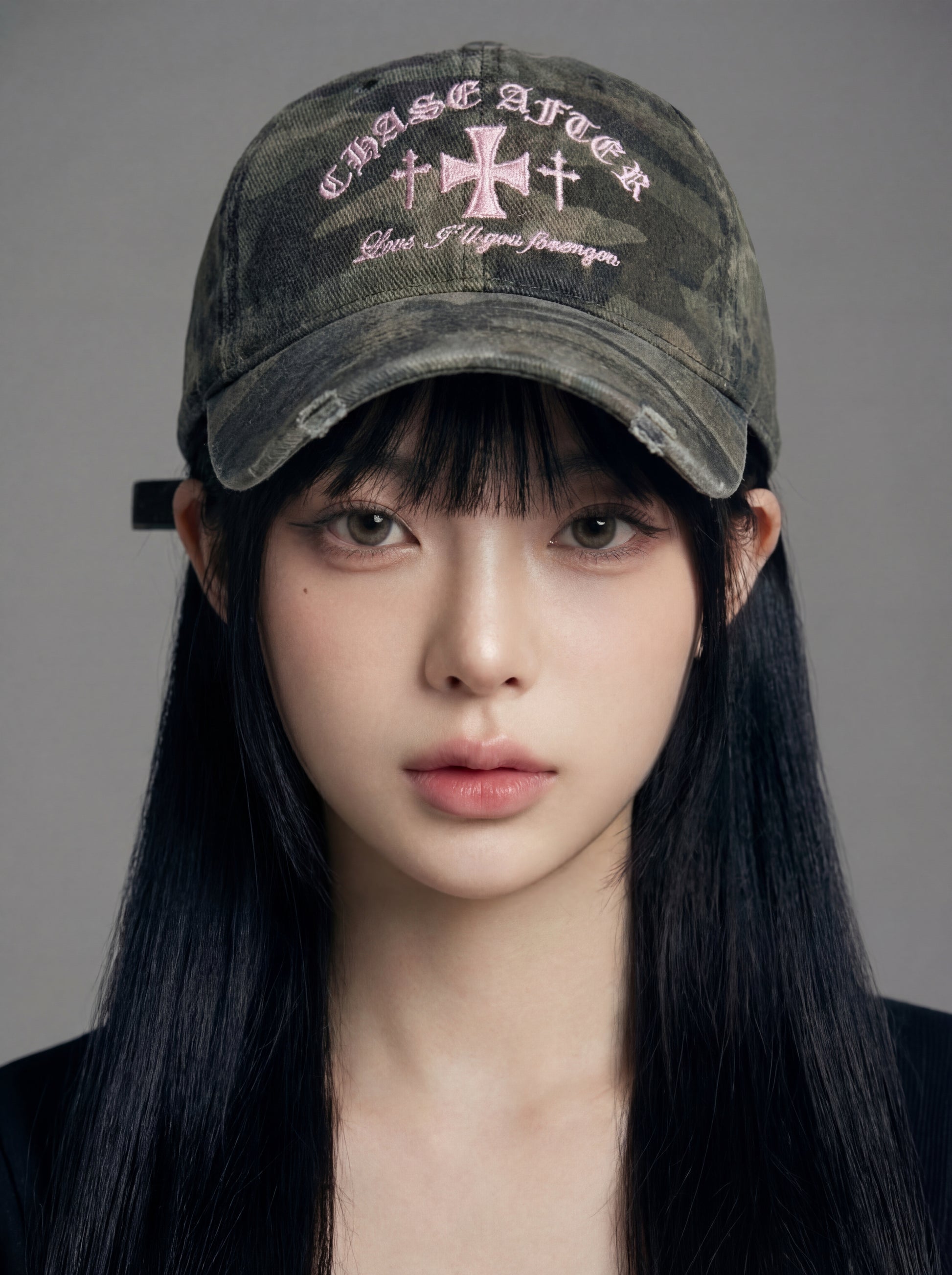 迷彩柄キャップ