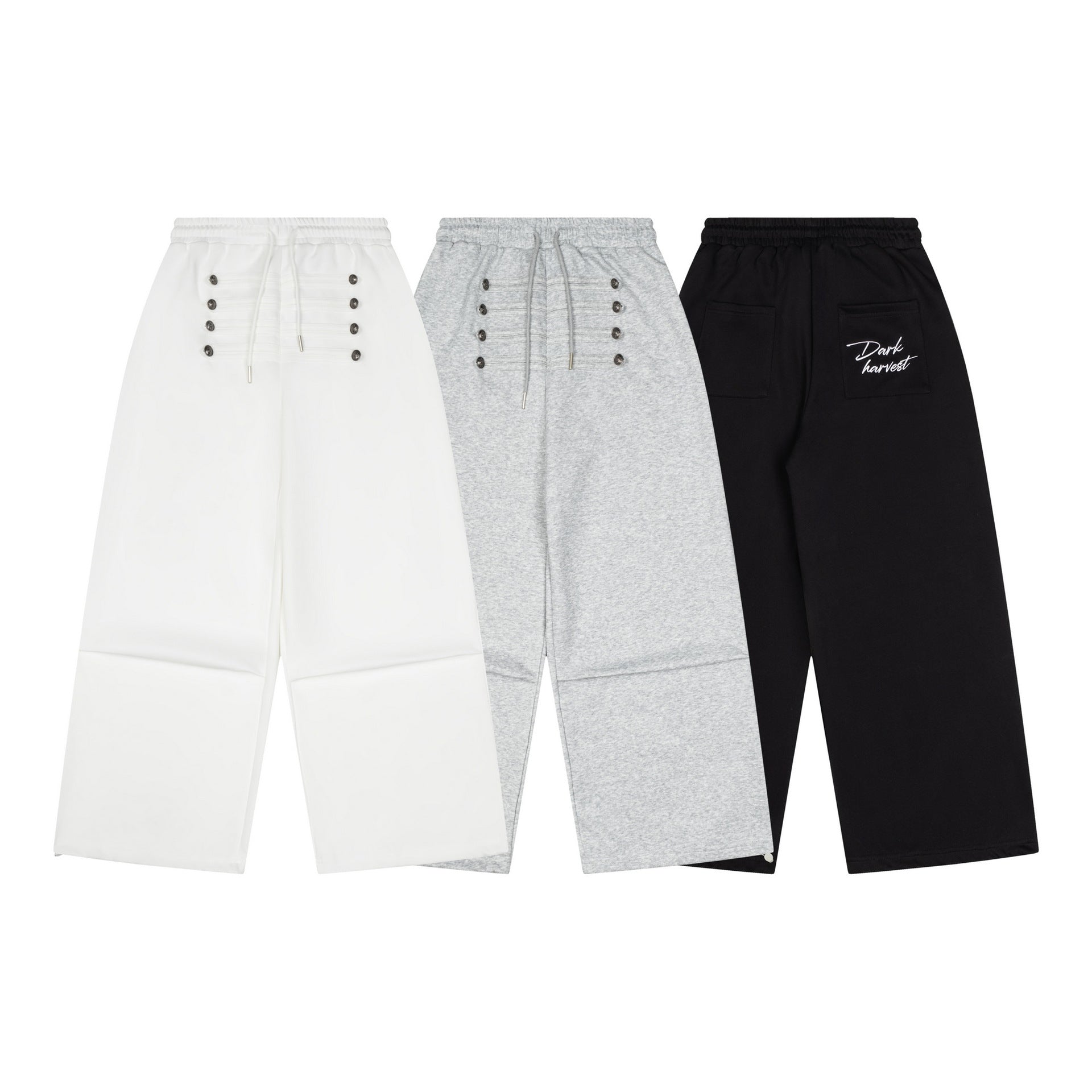 ナポレオンボタンワイドスウェットパンツ