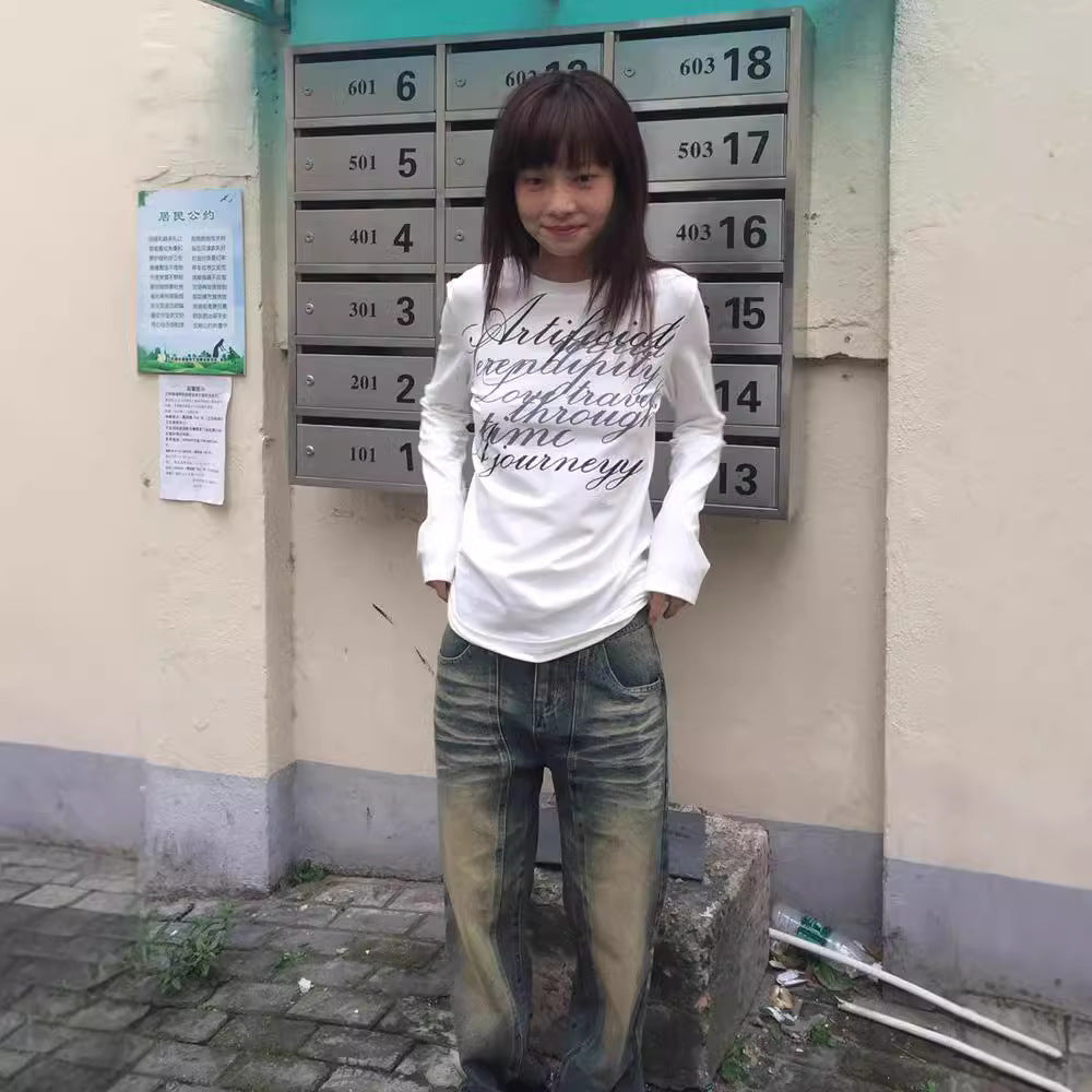 カリグラフィーロゴロングTシャツ