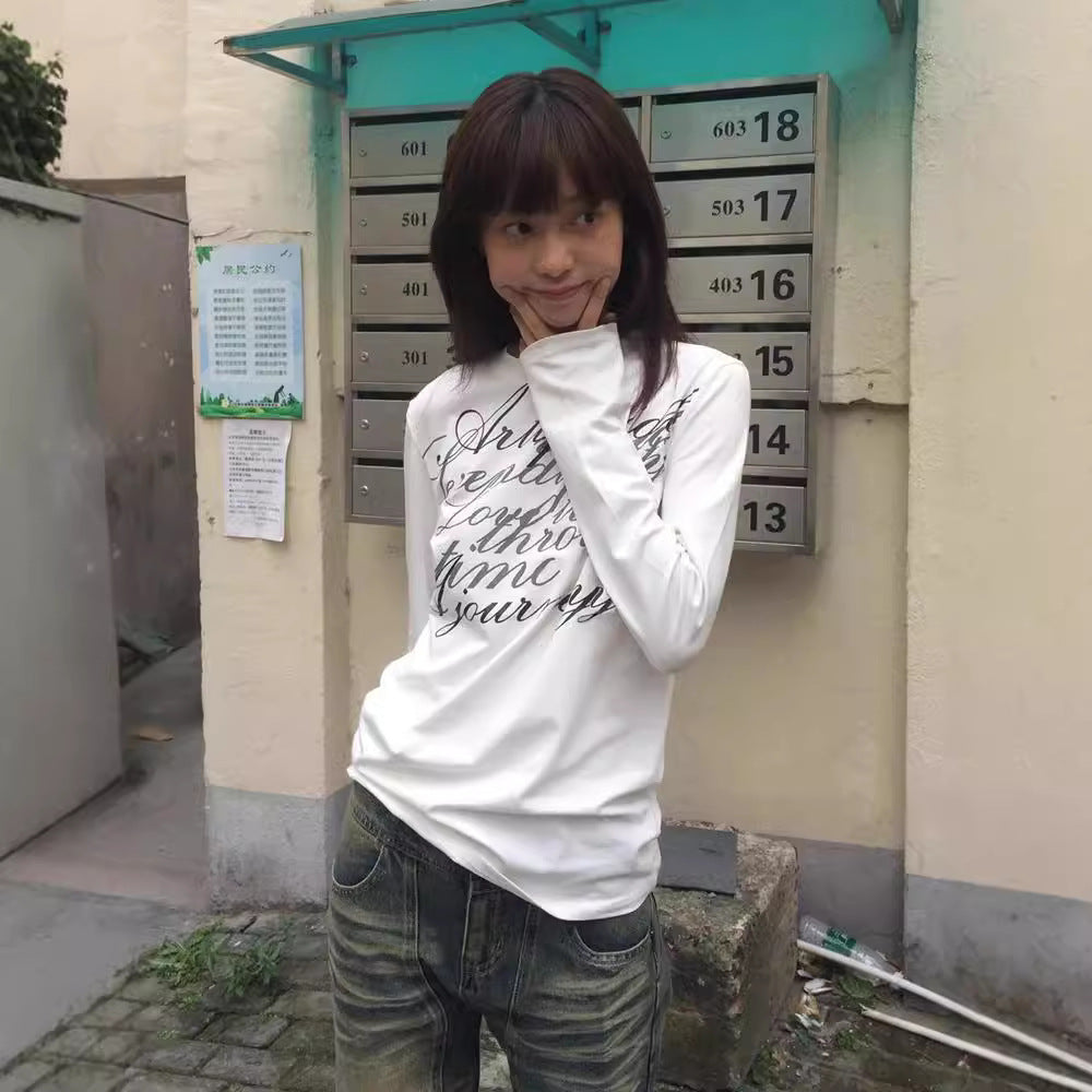 カリグラフィーロゴロングTシャツ